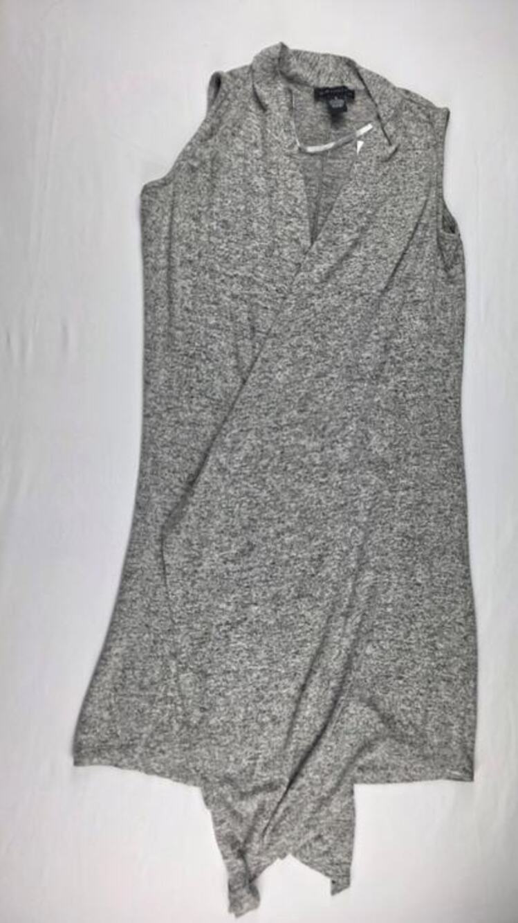 Joan Vass New York Open Sleeveless Cardigan Size S NWT